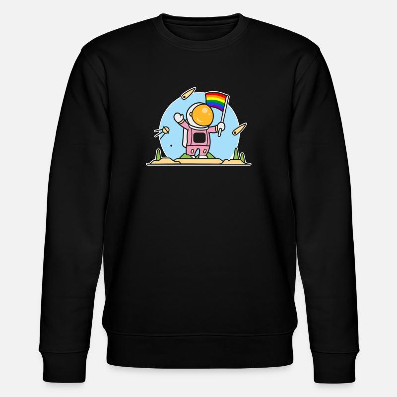 Schwuler Astronaut - Stanley/Stella Unisex Bio-Sweatshirt CHANGER  - Schwarz