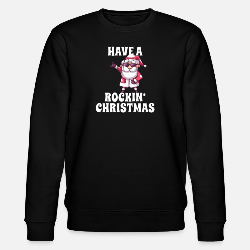 Père Noël à bascule - Sweat bio CHANGER Stanley/Stella Unisexe - noir