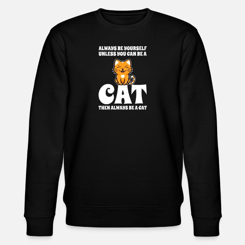 Katze - Stanley/Stella Unisex Bio-Sweatshirt CHANGER  - Schwarz