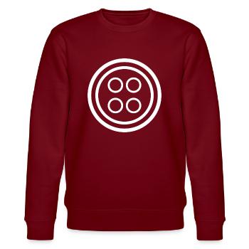 Knob white - Stanley/Stella CHANGER Unisex Organic Sweatshirt - burgundy - Front - Nik (191cm) & Marisol (170cm)