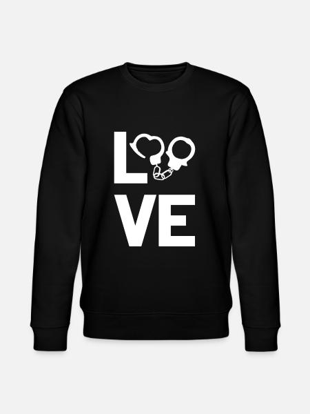 Polizei Handschellen Love - Stanley/Stella Unisex Bio-Sweatshirt CHANGER - Schwarz