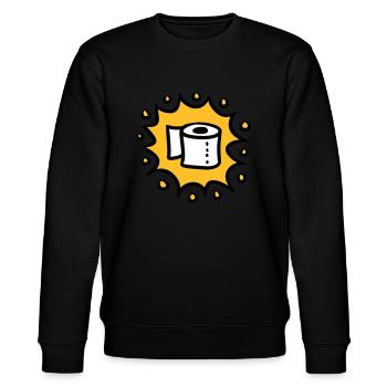 Klopapier Toilettenpapier toilet paper - Stanley/Stella Unisex Bio-Sweatshirt CHANGER  - Schwarz - Vorne - Nik (191cm) & Marisol (170cm)