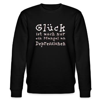 Glück und Depressionen - Stanley/Stella Unisex Bio-Sweatshirt CHANGER  - Schwarz - Vorne - Nik (191cm) & Marisol (170cm)