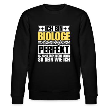 Perfekter Biologe - Stanley/Stella Unisex Bio-Sweatshirt CHANGER  - Schwarz - Vorne - Nik (191cm) & Marisol (170cm)
