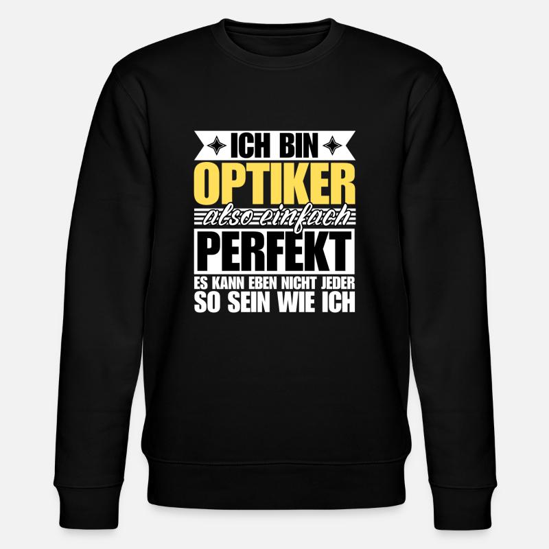 Perfekter Optiker - Stanley/Stella Unisex Bio-Sweatshirt CHANGER - Schwarz