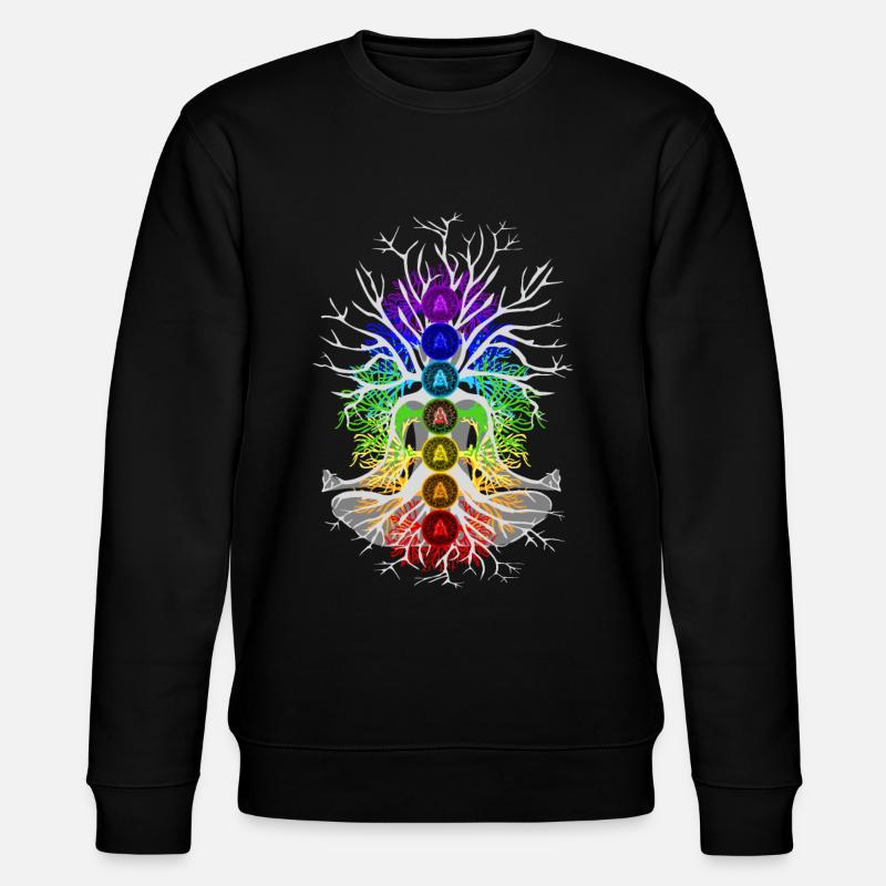 Arbre chakra avec racines - Sweat bio CHANGER Stanley/Stella Unisexe - noir