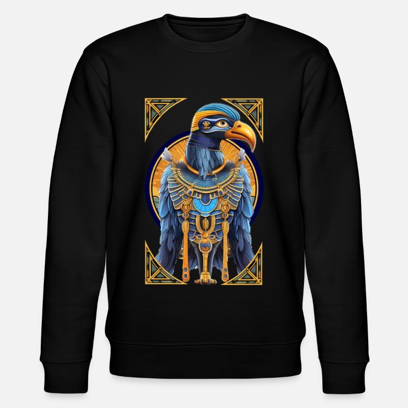 Ägyptischer Horus - Stanley/Stella Unisex Bio-Sweatshirt CHANGER  - Schwarz
