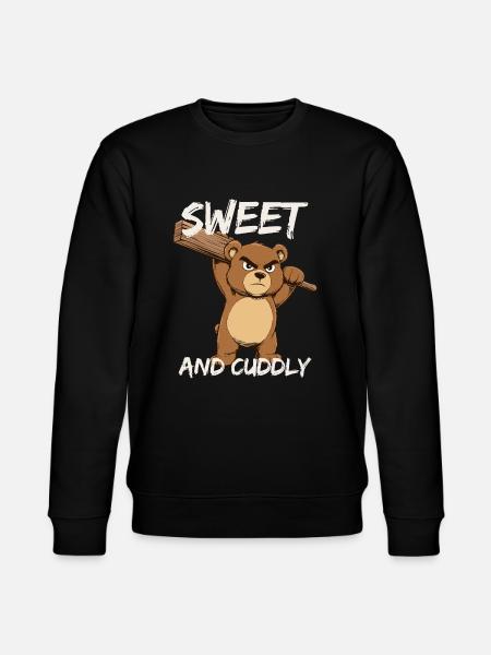 Grimmiger Bär – Sweet and Cuddly - Stanley/Stella Unisex Bio-Sweatshirt CHANGER - Schwarz