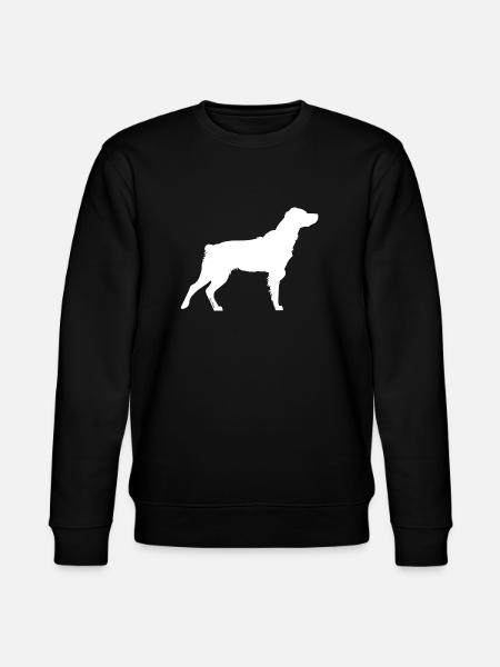 Rainbow Brittany Spaniel White - Stanley/Stella CHANGER Unisex Organic Sweatshirt - black