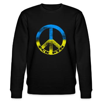 Ukraine - Stanley/Stella Unisex Bio-Sweatshirt CHANGER  - Schwarz - Vorne - Nik (191cm) & Marisol (170cm)