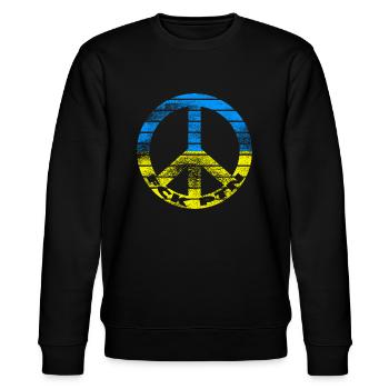 Ukraine - Stanley/Stella CHANGER Unisex Organic Sweatshirt - black - Front - Nik (191cm) & Marisol (170cm)
