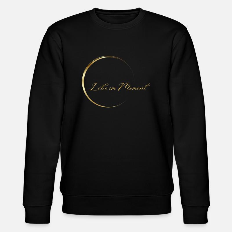 Lebe im Moment Logo,Design - Stanley/Stella Unisex Bio-Sweatshirt CHANGER  - Schwarz
