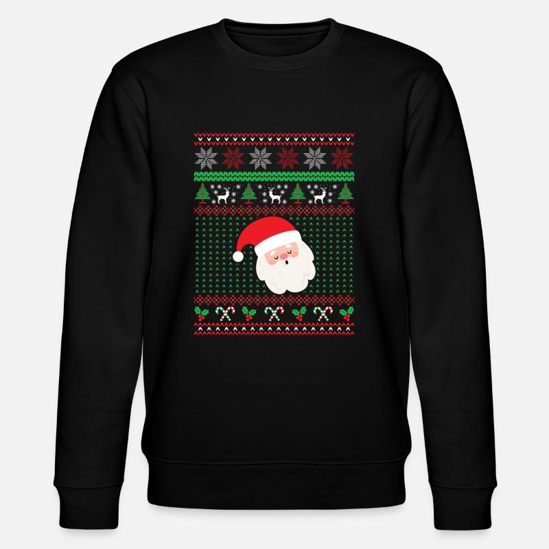 Weihnachtsmann, Weihnachtsgeschenk - Stanley/Stella Unisex Bio-Sweatshirt CHANGER  - Schwarz