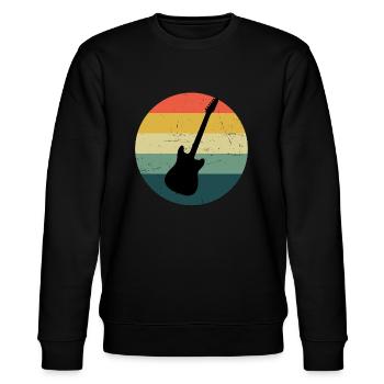 Electric guitar electric guitar acoustic guitar electronic g - Stanley/Stella CHANGER Unisex Organic Sweatshirt - black - Front - Nik (191cm) & Marisol (170cm)