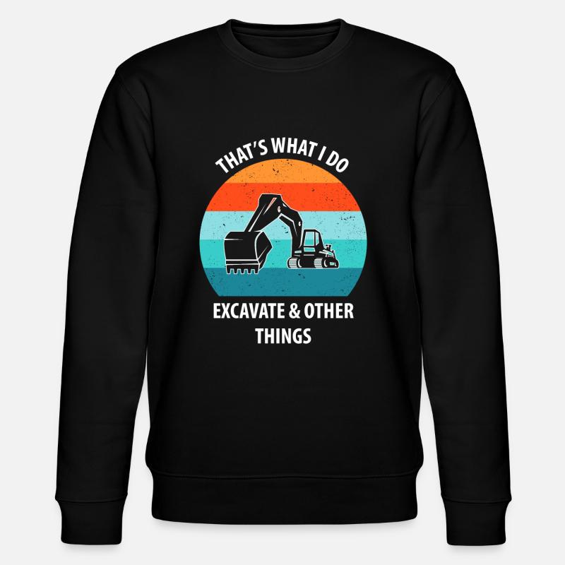 Bagger Baggerfahrer Baggerwagen - Stanley/Stella Unisex Bio-Sweatshirt CHANGER  - Schwarz