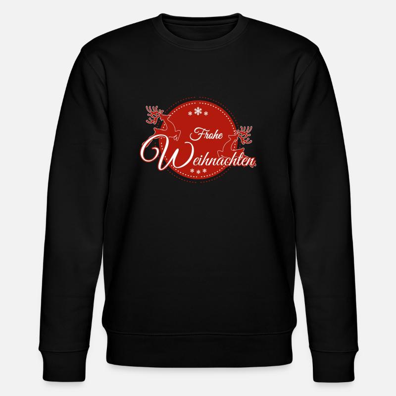 Frohe Weihnachten - Stanley/Stella Unisex Bio-Sweatshirt CHANGER  - Schwarz