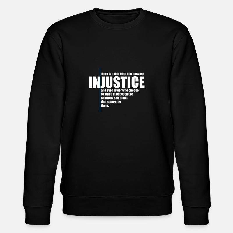 INJUSTICE! GIFT IDEA - Stanley/Stella CHANGER Unisex Organic Sweatshirt - black