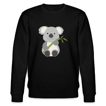 Joyeux koala ours koala - Sweat bio CHANGER Stanley/Stella Unisexe - noir - Devant - Nik (191cm) & Marisol (170cm)