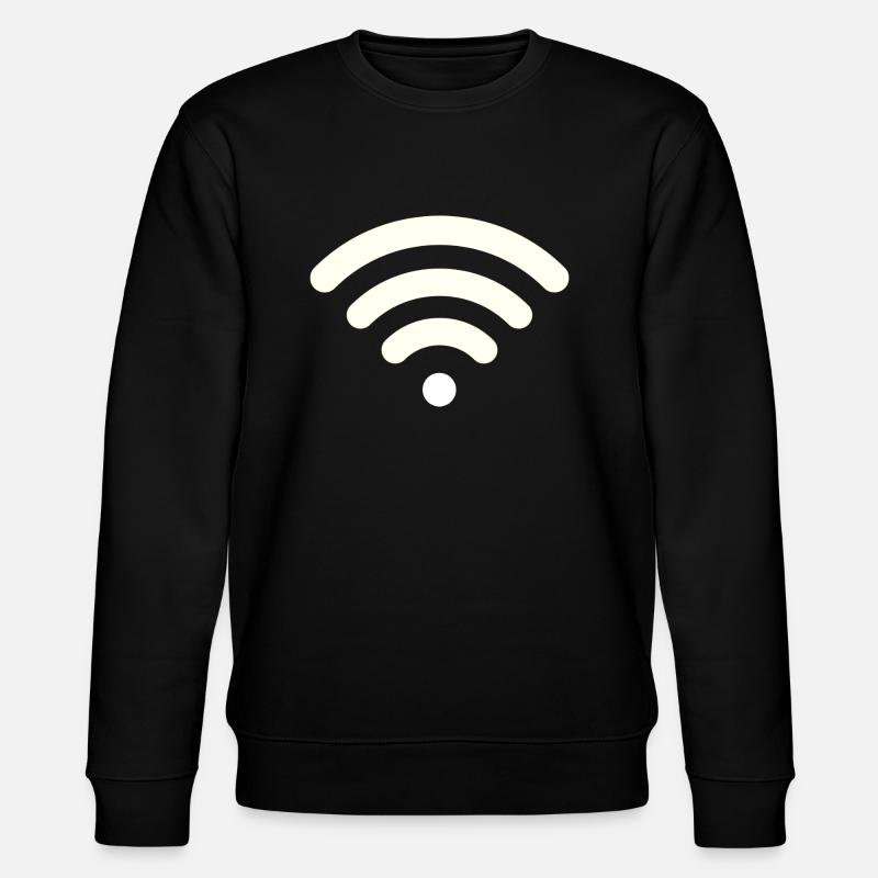 Wifi white - Stanley/Stella CHANGER Unisex Organic Sweatshirt - black