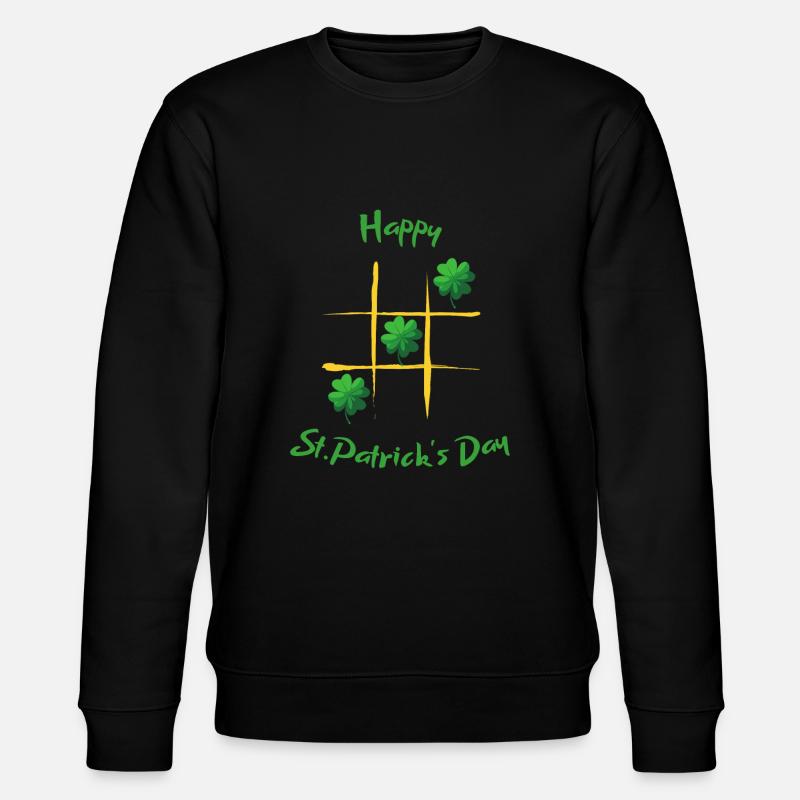 St. Patrick's Day lucky limb - Stanley/Stella CHANGER Unisex Organic Sweatshirt - black