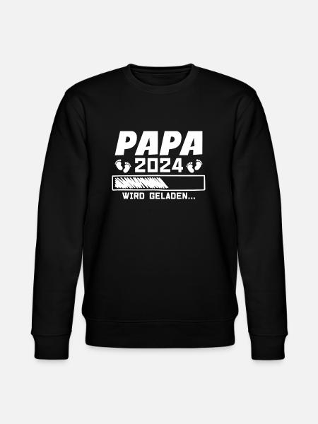 Dad 2024 Dad-to-be Loading 2024 - Stanley/Stella CHANGER Unisex Organic Sweatshirt - black
