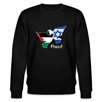 Frieden für Israel und Palestina - Stanley/Stella Unisex Bio-Sweatshirt CHANGER  - Schwarz - Vorne - Nik (191cm) & Marisol (170cm)