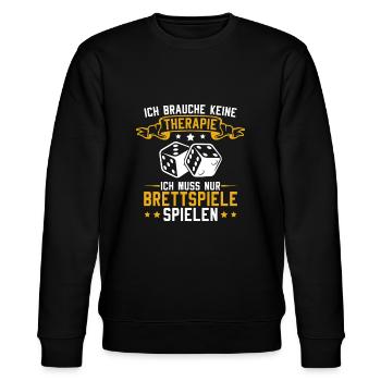 Brettspiele Gesellschaftsspiele Spieleabend - Stanley/Stella Unisex Bio-Sweatshirt CHANGER  - Schwarz - Vorne - Nik (191cm) & Marisol (170cm)