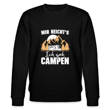 Camping Zubehör Camper Wohnmobil Geschenk - Stanley/Stella Unisex Bio-Sweatshirt CHANGER  - Schwarz - Vorne - Nik (191cm) & Marisol (170cm)
