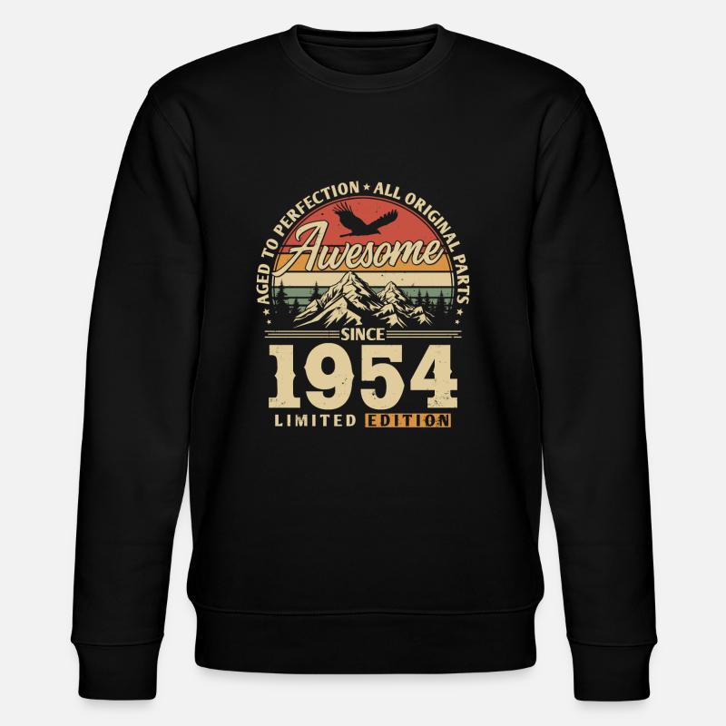 Großartig seit 1954 - Stanley/Stella Unisex Bio-Sweatshirt CHANGER  - Schwarz
