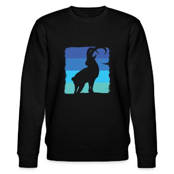 Capricorn square - Stanley/Stella CHANGER Unisex Organic Sweatshirt - black - Front - Nik (191cm) & Marisol (170cm)
