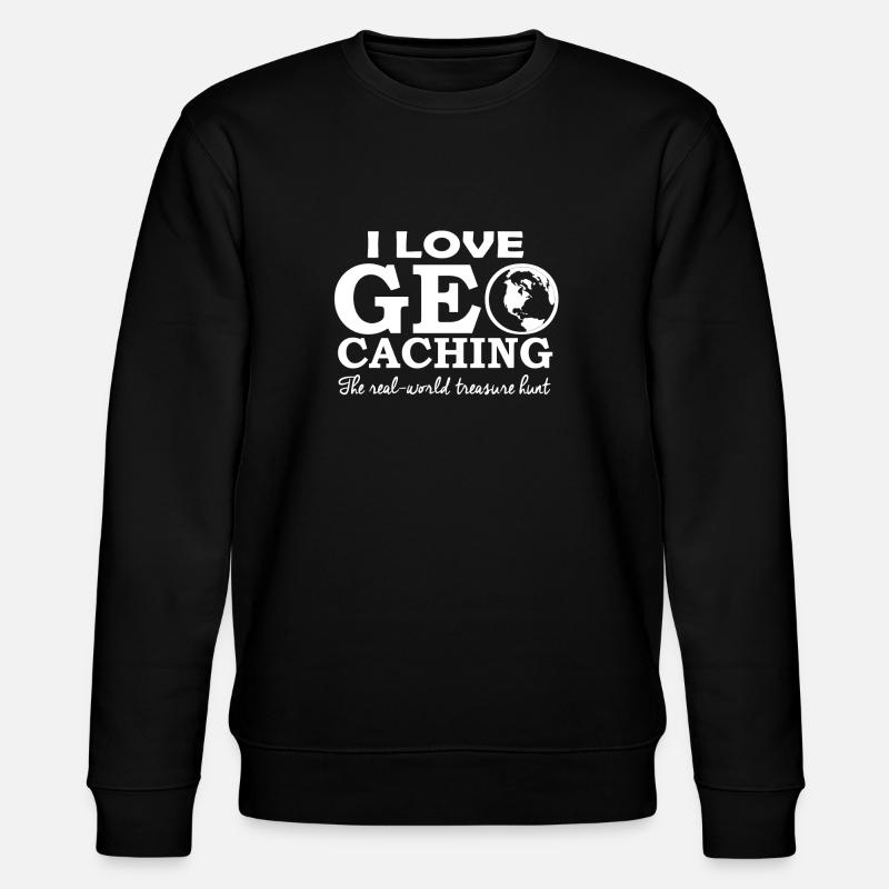 I love geocaching - Stanley/Stella CHANGER Unisex Organic Sweatshirt - black