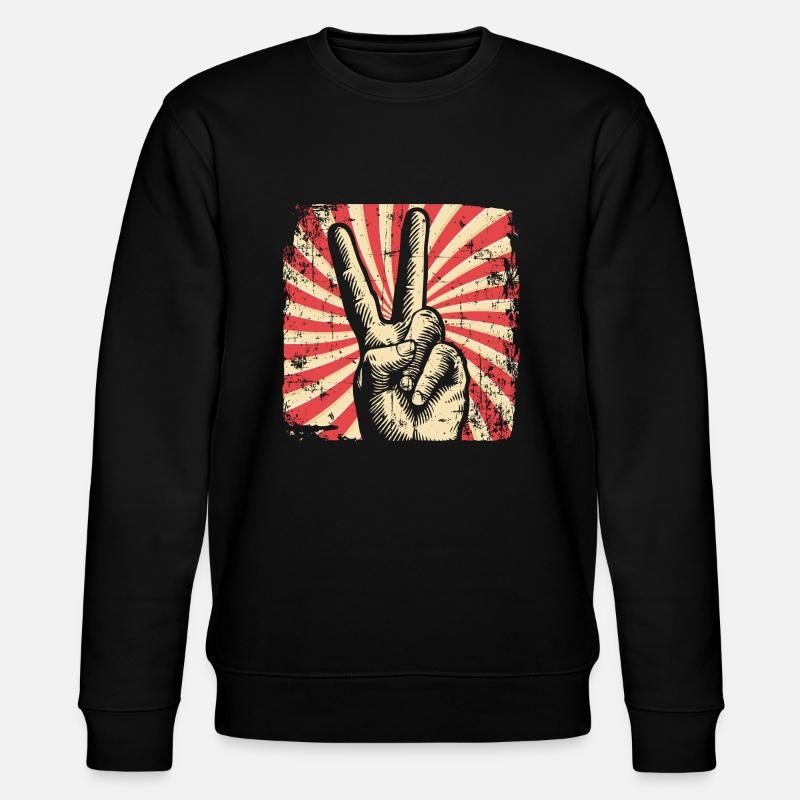 Peace Peace Movement - Stanley/Stella CHANGER Unisex Organic Sweatshirt - black