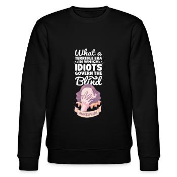 Theater Shakespeare Drama Schauspieler Bühne Poet - Stanley/Stella Unisex Bio-Sweatshirt CHANGER  - Schwarz - Vorne - Nik (191cm) & Marisol (170cm)