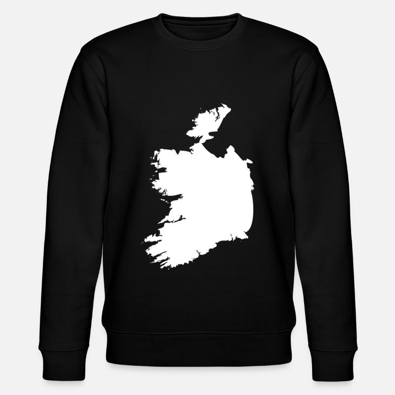Drapeau de carte d'Irlande - Sweat bio CHANGER Stanley/Stella Unisexe - noir