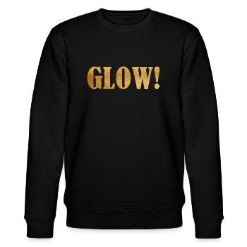 Glow paillettes mot mode mode idée de cadeau - Sweat bio CHANGER Stanley/Stella Unisexe - noir - Devant - Nik (191cm) & Marisol (170cm)