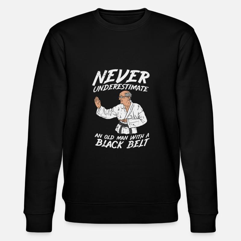 Karate Opa Rentner Schwarzer Gürtel - Stanley/Stella Unisex Bio-Sweatshirt CHANGER - Schwarz