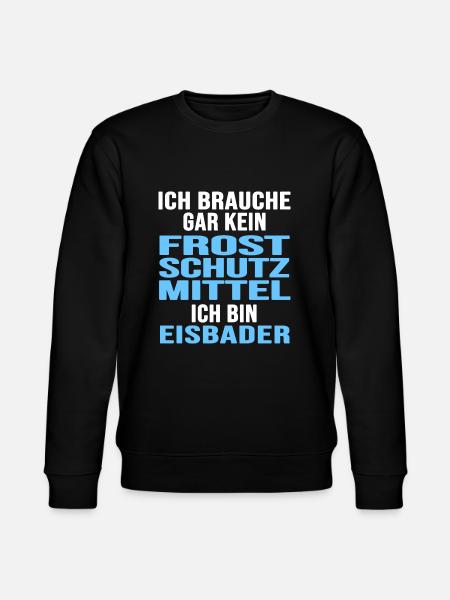 Eisbader Winterschwimmer Frostschutz Eisbad - Stanley/Stella Unisex Bio-Sweatshirt CHANGER - Schwarz