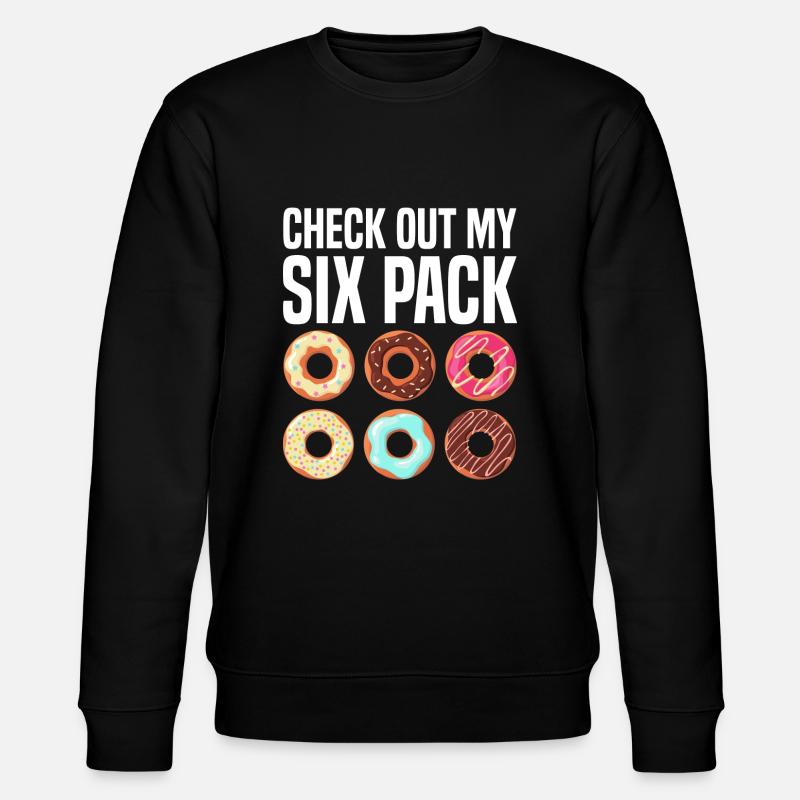 Six pack donut - Stanley/Stella CHANGER Unisex Organic Sweatshirt - black