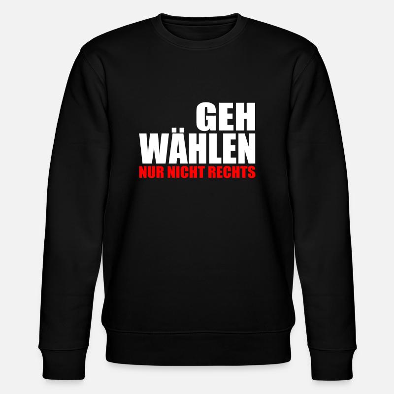 Geh wählen - Stanley/Stella Unisex Bio-Sweatshirt CHANGER - Schwarz