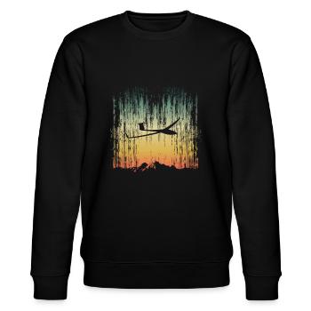 Glider Pilot Glider Glider Aviation - Stanley/Stella CHANGER Unisex Organic Sweatshirt - black - Front - Nik (191cm) & Marisol (170cm)