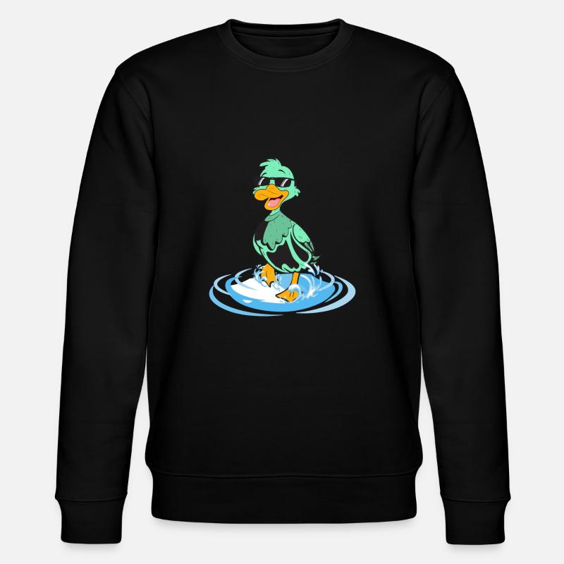 Ente lustig cool - Stanley/Stella Unisex Bio-Sweatshirt CHANGER  - Schwarz