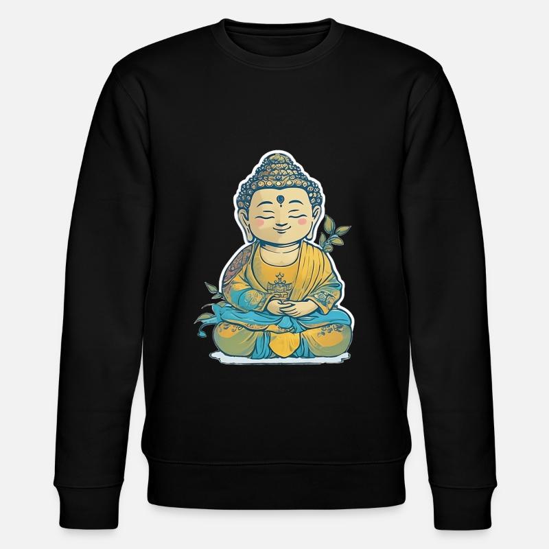 Buddha klein - Stanley/Stella Unisex Bio-Sweatshirt CHANGER  - Schwarz