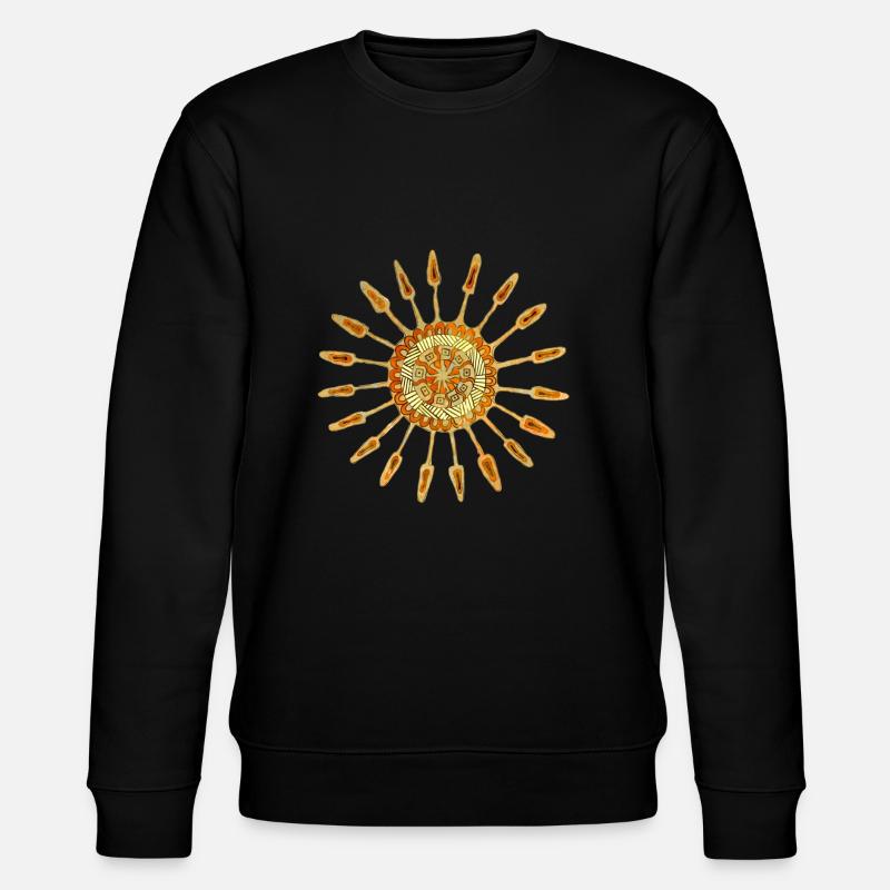 Mandala-Blume 6 - Stanley/Stella Unisex Bio-Sweatshirt CHANGER  - Schwarz
