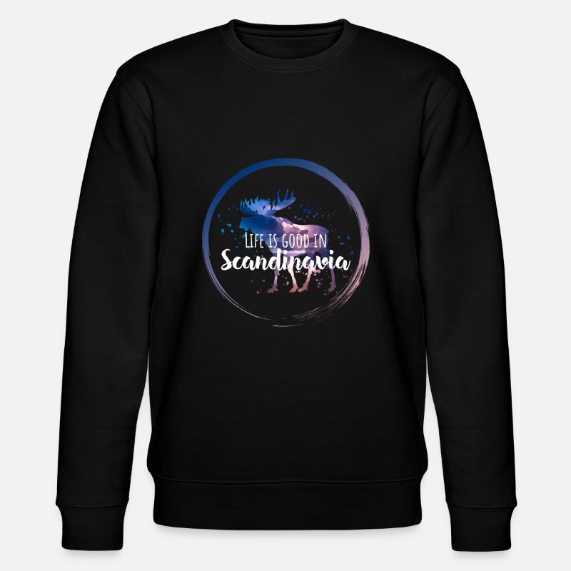 Skandinavien Spruch - Stanley/Stella Unisex Bio-Sweatshirt CHANGER  - Schwarz
