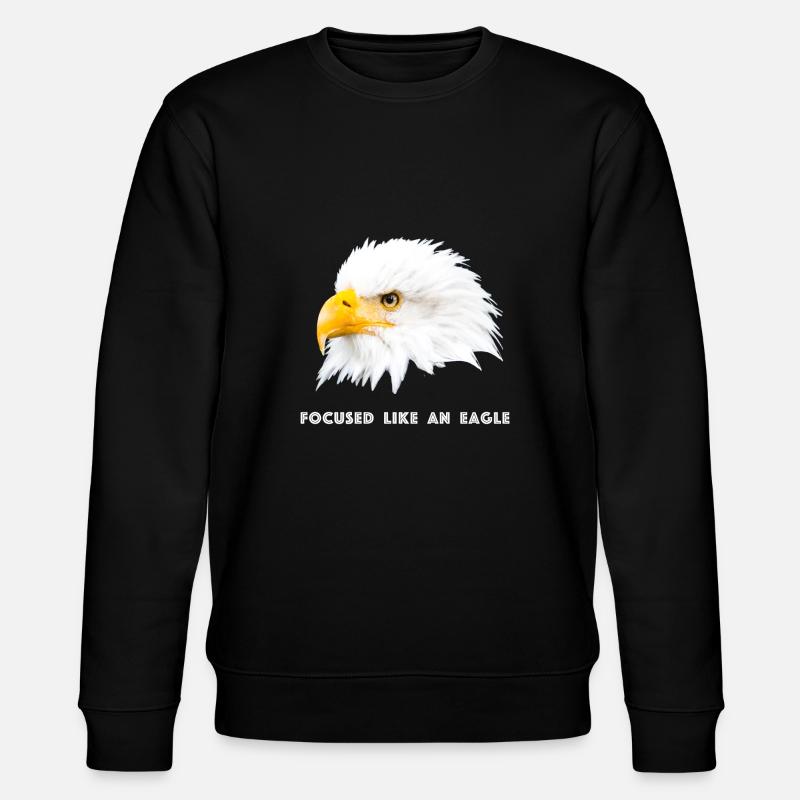 Bald eagle - Stanley/Stella CHANGER Unisex Organic Sweatshirt - black
