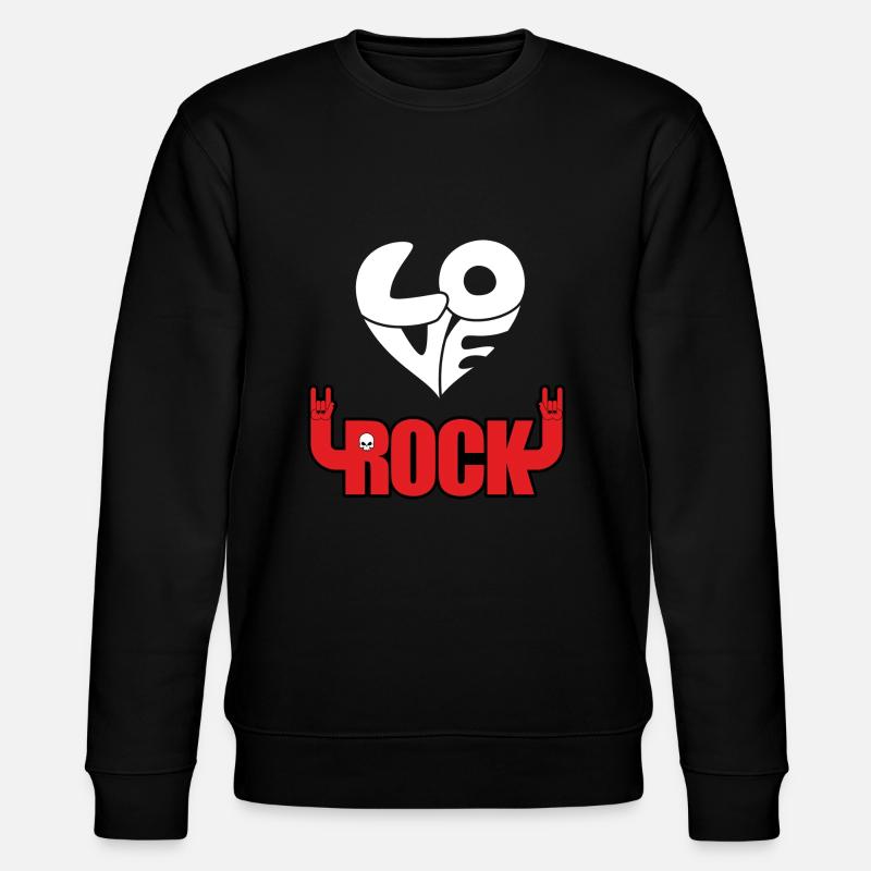 Love Rock - Stanley/Stella Unisex Bio-Sweatshirt CHANGER  - Schwarz
