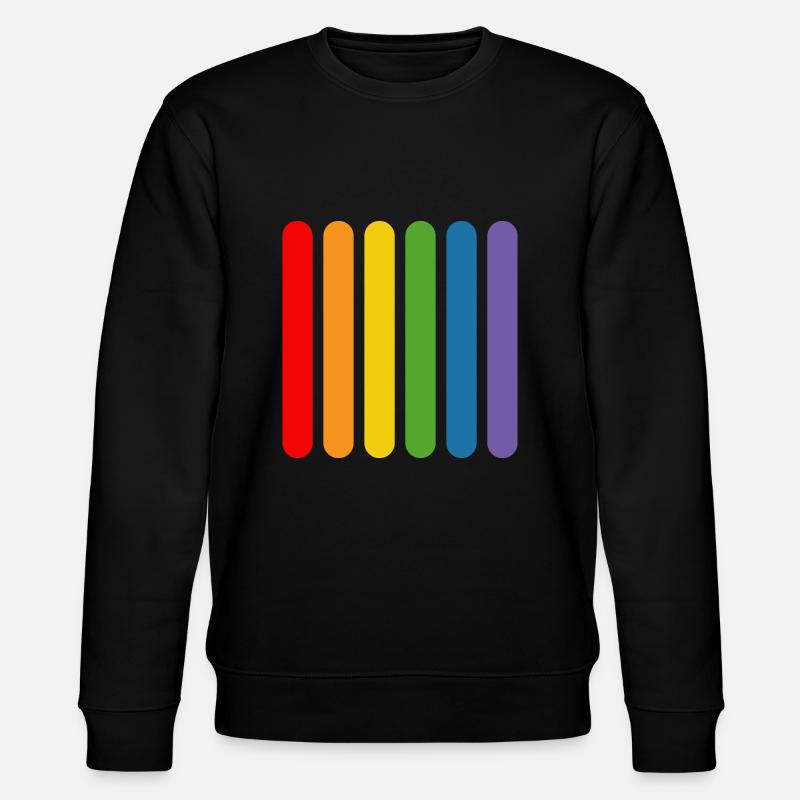 Staebchen arc-en-ciel - Sweat bio CHANGER Stanley/Stella Unisexe - noir