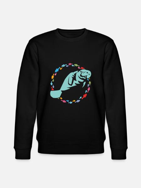 Ich liebe Manatees - Stanley/Stella Unisex Bio-Sweatshirt CHANGER  - Schwarz
