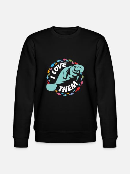 I love manatees - Stanley/Stella CHANGER Unisex Organic Sweatshirt - black