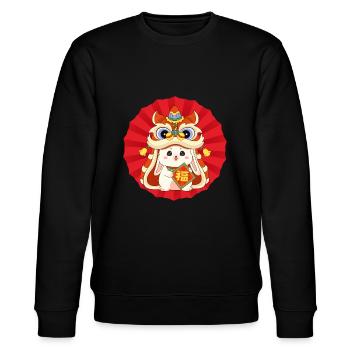 Nouvel an chinois 2023 design - Sweat bio CHANGER Stanley/Stella Unisexe - noir - Devant - Nik (191cm) & Marisol (170cm)
